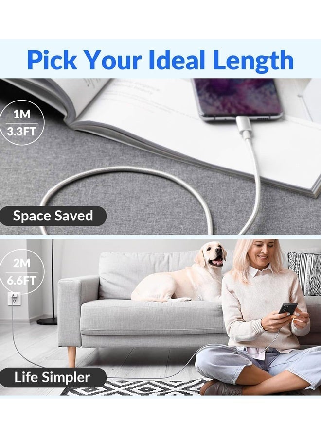 صورة العالمة كابل Type-C إلى Type-C بطول 2 متر، مضفّر، بقدرة شحن سريعة PD 100W، كابل USB-C إلى USB-C متوافق مع iPhone 17 / 16 / 15 Pro Max، و iPad mini 7/6، و MacBook Pro / Air M4 M3 M2 M1، و iPad Pro، و Samsung S25 / S24 / S23 Ultra، وأجهزة اللابتوب من Lenovo و Dell و Xiaomi — اللون الأسود. - Image 5